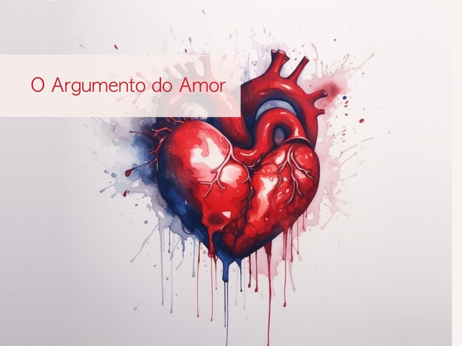 Sua Salvação está plenamente segura – o argumento do amor – uma imagem com gostas de sangue que reflete várias cores além do vermelho para representar salvação.